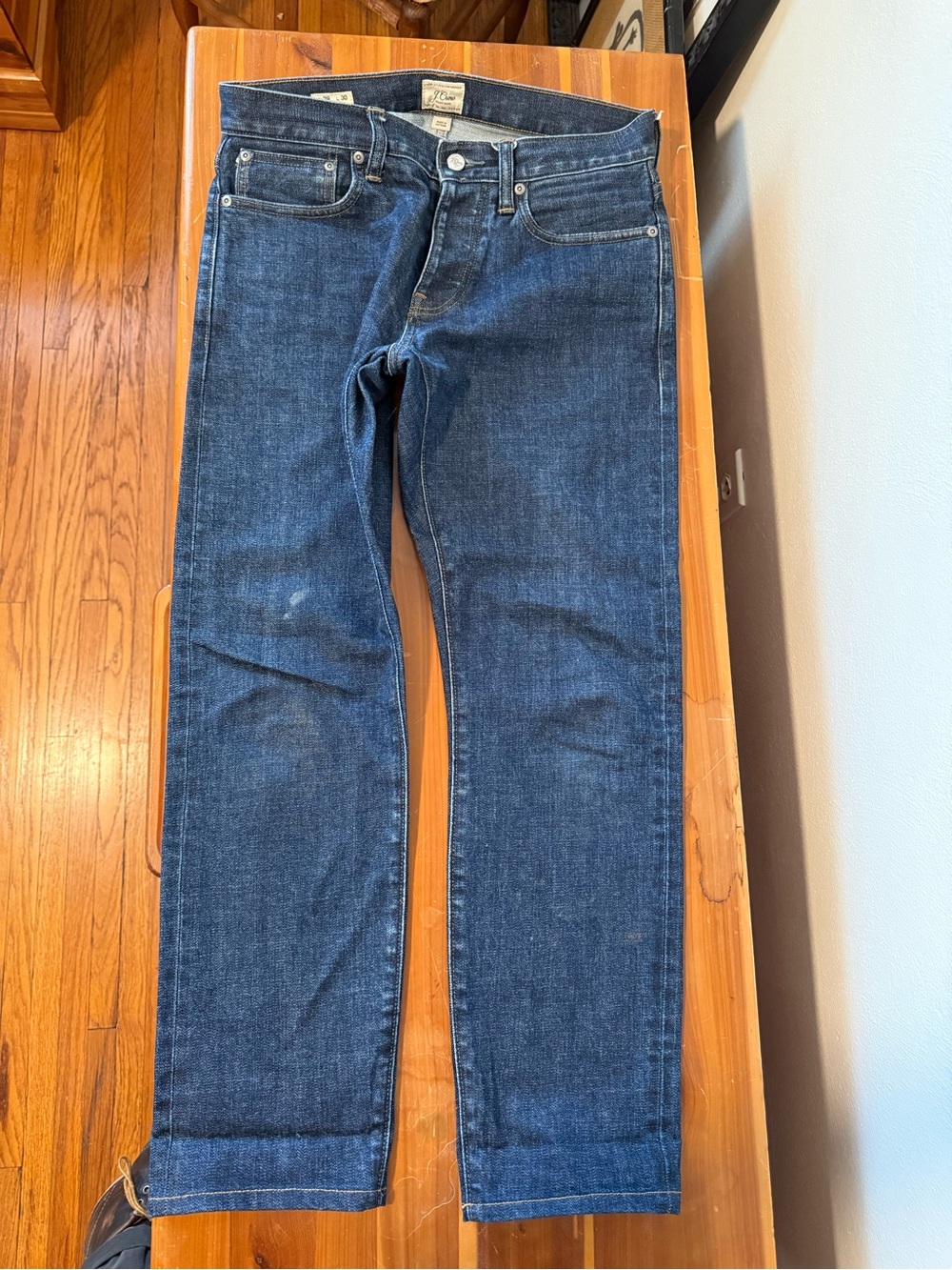 2 pair- J. Crew Selvedge Slim Jeans 1 dark and 1 medium wash